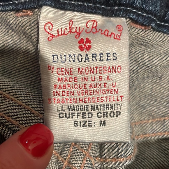 Lucky Brand Maternity Cuffed Crop Denim - Picture 2 of 5